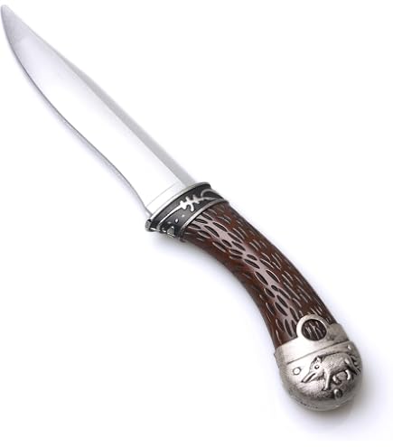 11" Fantasy Elvish Dagger - Medieval Renaissance Cosplay Prop With Leather Sheath
