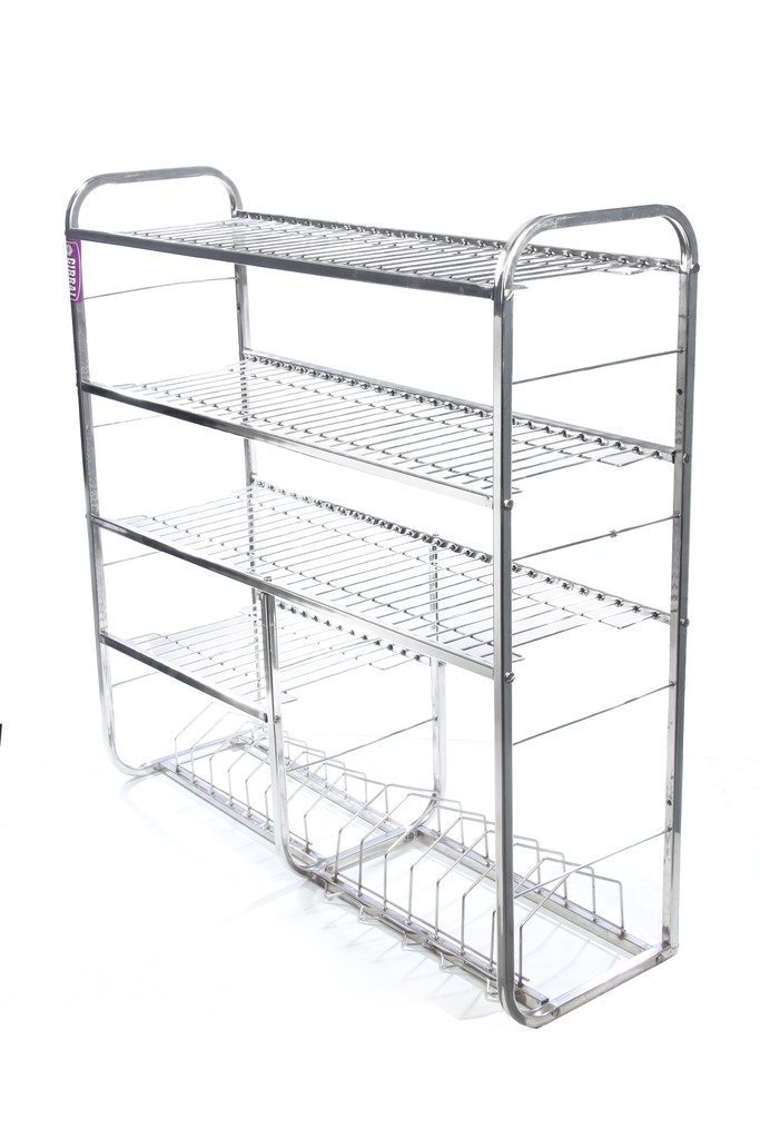 Buy Royal sapphire Wall Mounted bartan Stand Stainless Steel Kitchen