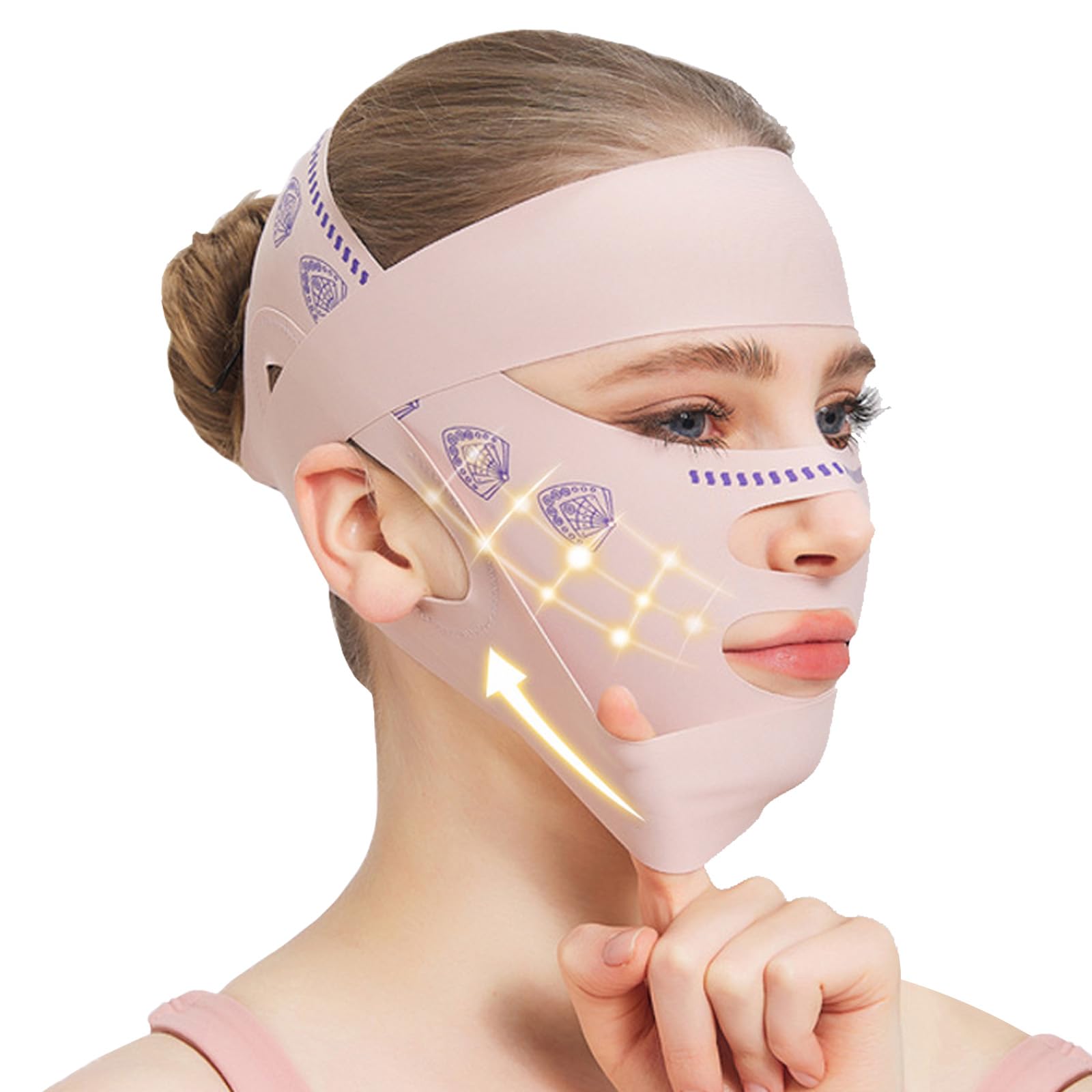 Photo 1 of Facial Slimming Strap,Chin Strap for Sleeping,Facial Slimming Mask Chin Strap,V Shaped Face Slimming Belt Eliminates Sagging Skin,Improves Contour,M