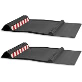 MAXSA 37358-2PK Park Right Parking Mat, Perfect Garage Parking, Black, 2-PK | Park Perfectly, Large: 21x11x2", Made of Rubberized Plastic and 3M Peel-Off Tape, Never Moves, Amazon Exclusive Black 2-Pack