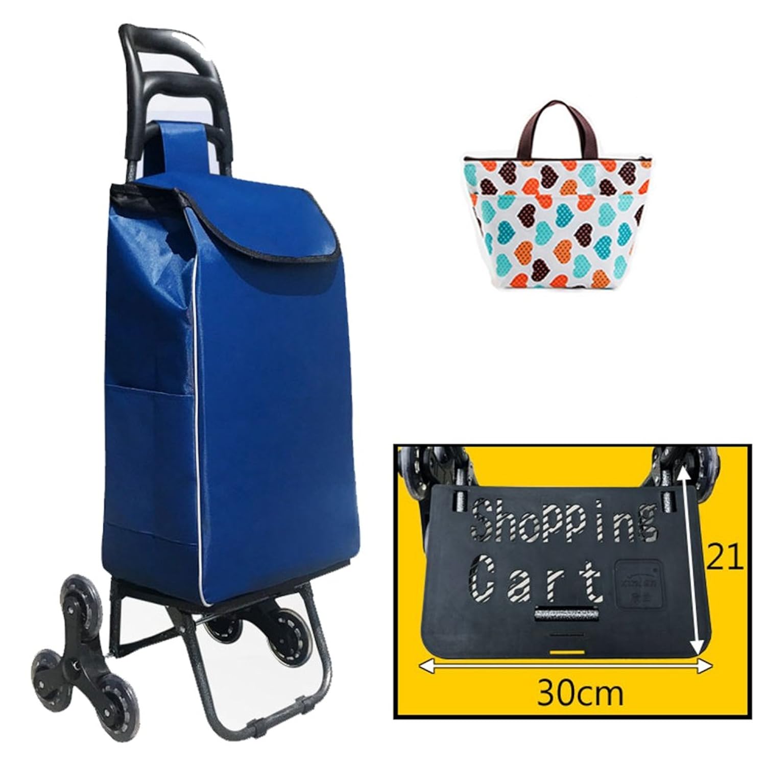 Xinxikeji ショッピングカート ショッピングキャリー 折りたたみ 保温バッグ贈り かぎ付き ３輪 30ｌ 耐荷重35kg 階段登り 静音 楽々 老人車 母の日 買い物 ギフト バーベキュー ピクニック 青い B07c1qksq2 ショッピングキャリー 日本限定 Rumble Media