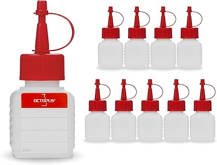 Octopus 10 X 50 Ml Hdpe Plastikflaschen Z B Fur E Liquids E Zigaretten Liquidflaschen Bzw Kunststoffflaschen Mit Roten Spritzverschlussen Tropfverschlussen Inkl Beschriftungsetiketten Amazon De Kuche Haushalt
