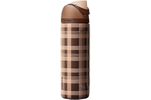 Owala FreeSip Stainless Steel Water Bottle 24 oz Plaid and Simple