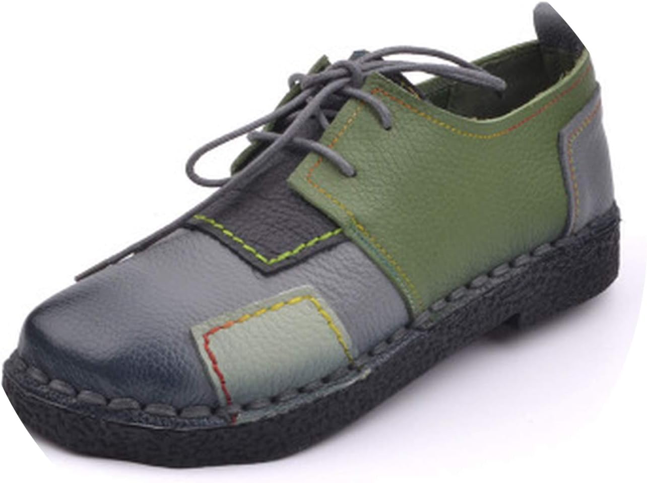 Genuine Leather Loafers Mixed Colors Casual Handmade Soft Comfortable Shoes Flats