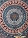 Bless International Indian-hippie-gypsy Bohemian-psychedelic Cotton-mandala Wall-hanging-tapestry-multi-color Large-mandala Hippie-tapestry (Golden Blue, Twin (54x72Inches)(140x185cms))
