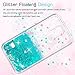 LeYi for Galaxy S5 Case with Tempered Glass Screen Protector [2 Pack] for Girls Women, Bling Shiny Glitter Moving Quicksand Liquid Clear TPU Protective Phone Case for Galaxy S5 Turquoise