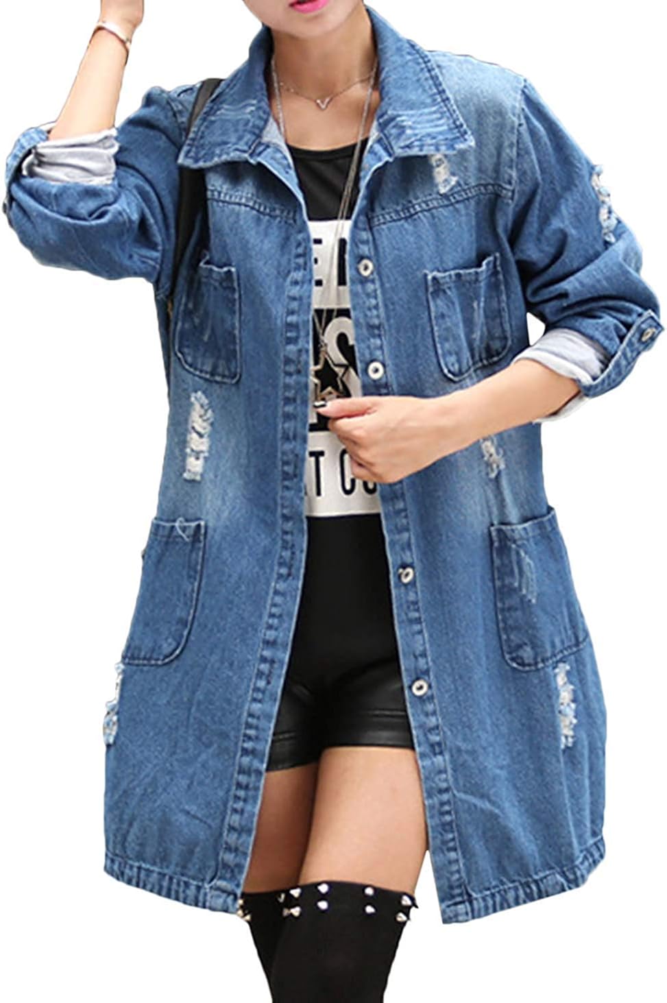 Ladies Jacket Coat Long Denim Jacket Tall Denim Jacket Jeans Feast Clothing Denim Jacket Blouson
