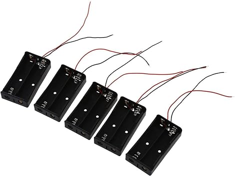 Nrpfall - 5 Cajas de Soporte para Pilas 18650 (2 x 3,7 V): Amazon.es: Electrónica
