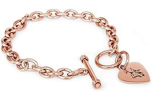 TIONEER Stainless Steel Animals Heart Charm Toggles