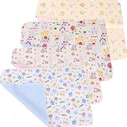 4pcs Pack Monvecle Baby Infant Cotton Waterproof