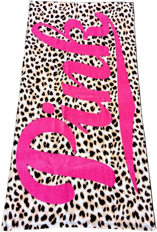Prula Leopard Beach Towels Cotton Thick Absorbent Pool Towels Soft, Quick Dry, Lightweight and Plush