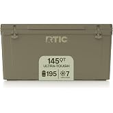 RTIC 145 QT Ultra-Tough Hard Cooler | Portable Hard Ice Chest Box for Beach, Drinks, Camping, Picnic, Fishing, Boat and Barbecue