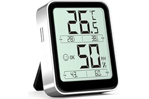 Antonki Hygrometer Indoor Thermometer Digital Room Thermometer with Max/Min Records Temperature and Humidity Monitor Humidity