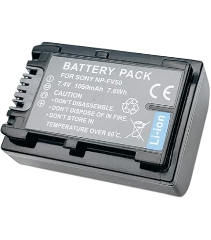 Amazon.com : Rechargeable Battery 2 Pack for Sony HDR-CX900 High