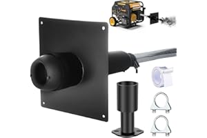 ANGCHUN Generator Exhaust Extension Silencer Kit with Insulated Through- Wall Mounting Plate Safely Vent Exhaust Reduce Noise By 50% Compatible with Firman H07552 Wh03242 T07571 T07573 Honda Eu6500is Eu7000is