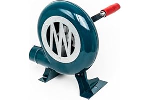 QingYJ Air Blower, 200W Fire Blower With Hand Crank, Heat Up Coal Forges or Charcoal Grills, Fan for Barbecue/Hiking, As Is Shown, MJZ-HB4-UNR127