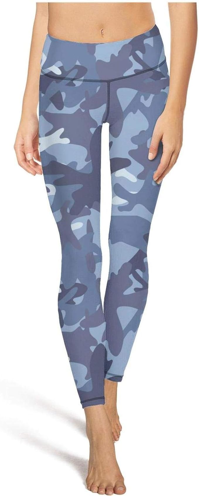 blue camo yoga pants
