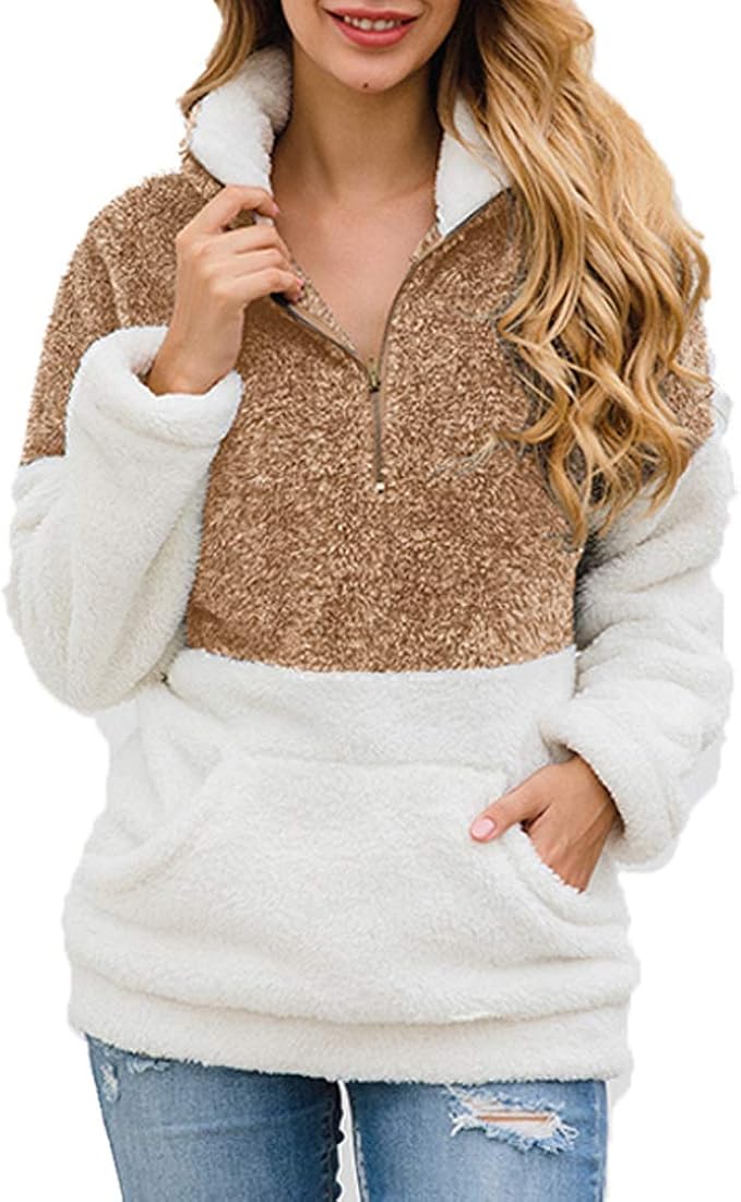 plus size sherpa pullover