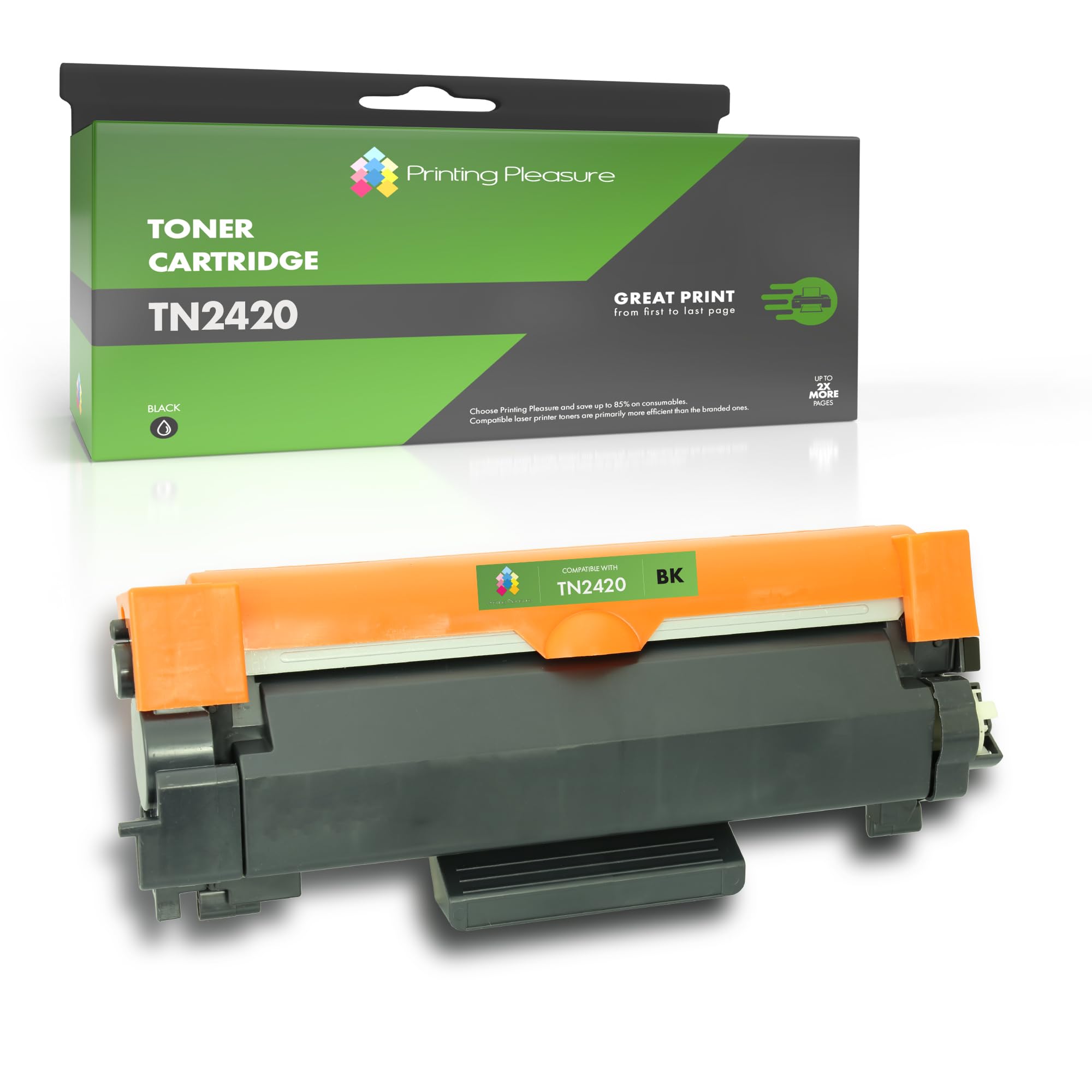 TN2420 TN-2410 Toner Cartridge Compatible for Brother HL-L2350DW Toner TN2420 for DCP-L2510D L2530DW L2550DN HL-L2310D L2350DW L2357DW L2370DN L2375DW MFC-L2710DN L2710DW L2730DW L2750D (1 Black)