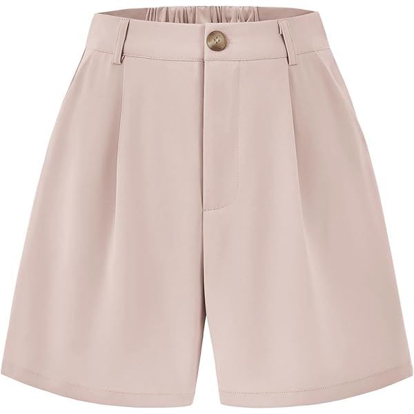 SweatyRocks Women's High Waisted Button Front Tweed Shorts Casual