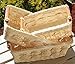 ShopOnNet RT430711-3 Handwoven Retangular Wicker Storage Basket with Handle in Cream (Set of 3)