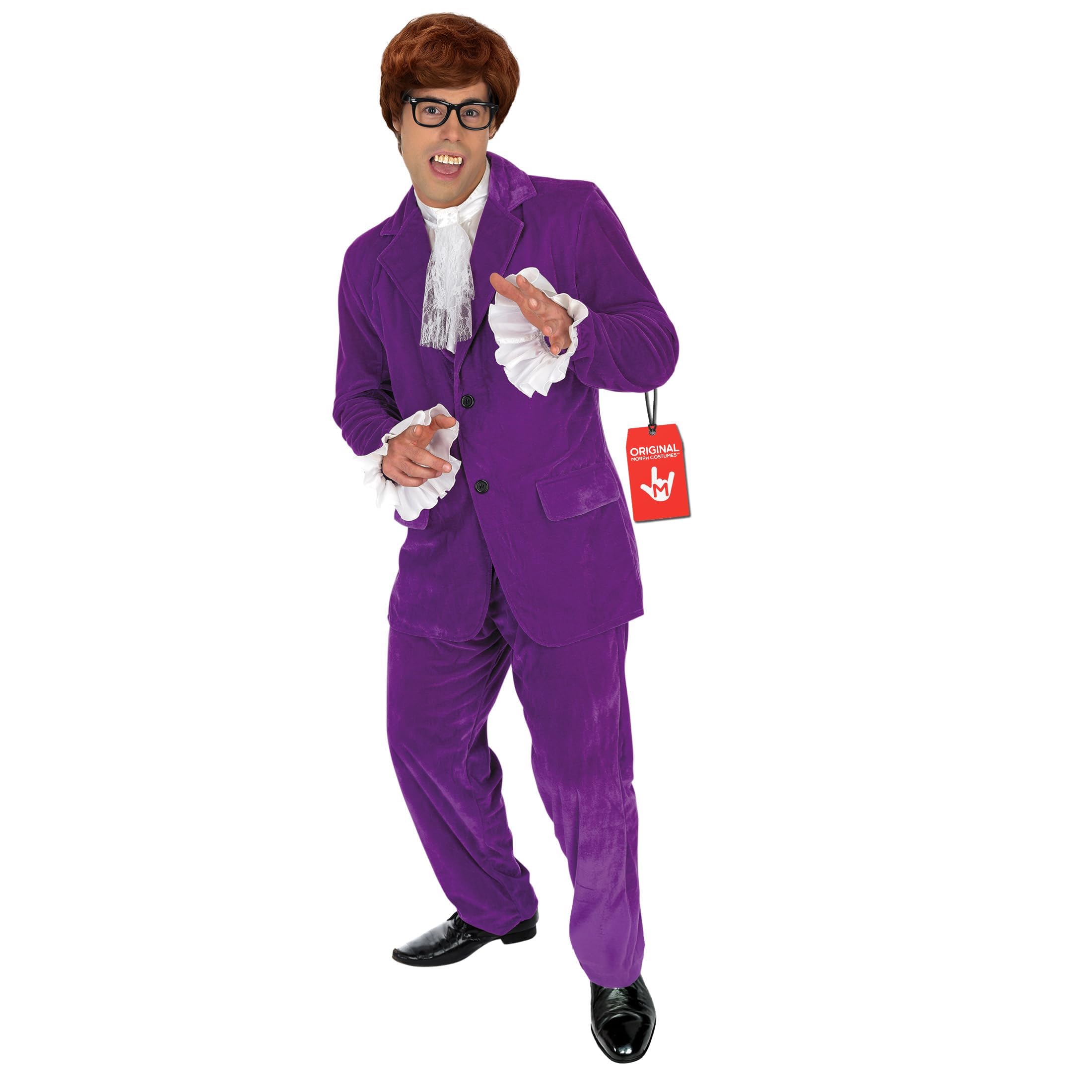 Fun Shack 90s Fancy Dress Costumes for Men, British Icon Fancy Dress, Mens Funny Halloween Costume, Groovy Suit 60s Movie Costumes For Men X-Large โ image 1