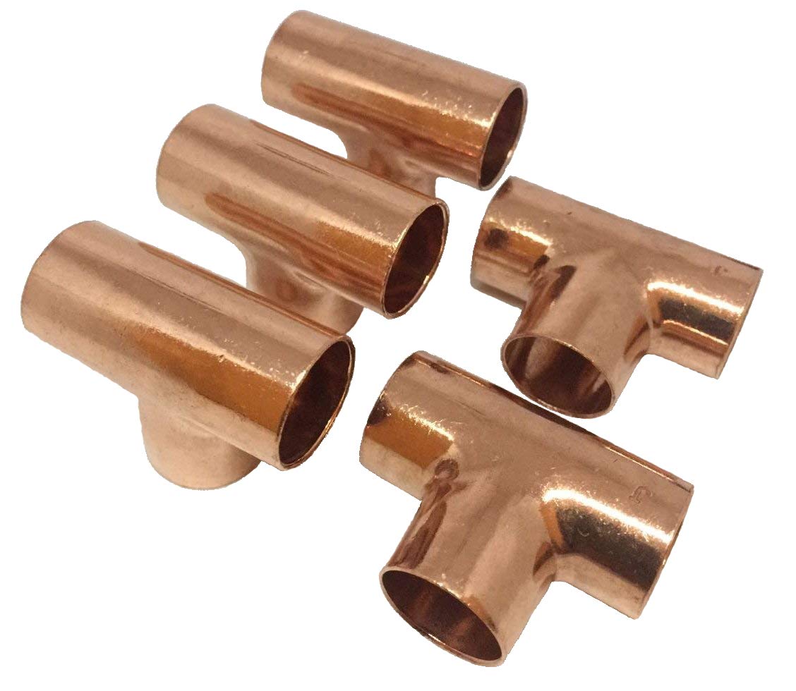 15mm End Feed Equal Tee - Bag of 5