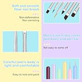 URAQT Nail Art Brushes Set 6Pcs Double Ended Gel Polish Pens Professional view 5