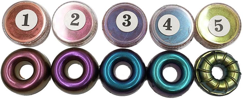 Doober 5 Colors Chameleon Pigment Pearl Powder Epoxy Resin Glitter Resin Jewelry Making