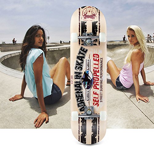CCTRO Skateboards 31" Pro Skateboard Complete, 8 Layer Maple Skateboard Deck for Extreme Sports and Outdoors, Tricks Skate Board for Beginners and Pro