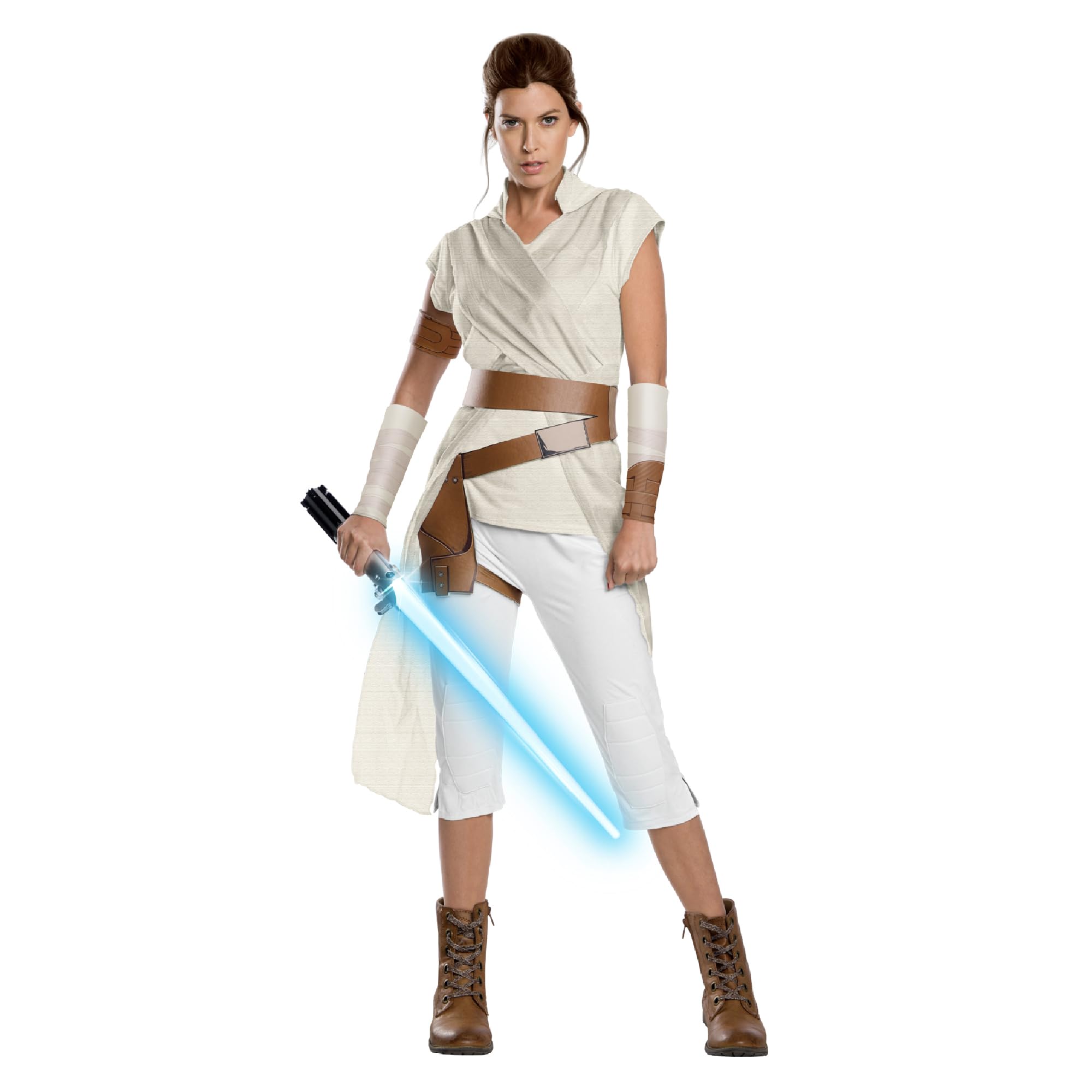 Rubie's Official Disney Star Wars Ep 9, Rey Deluxe Adult Costume, Ladies Size, Mulitcolour, L