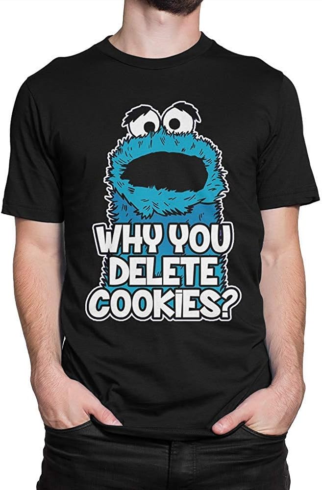 doohcwBDJ Cookie Monster Delete Cookies Mens Funny Cool T-Shirt
