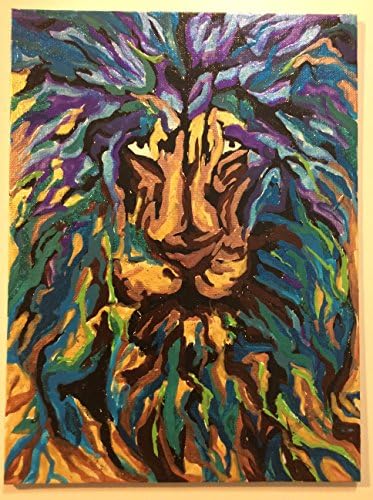 The King of the Jungle - Nail Polish Painting - On Canvas