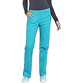 Cherokee Women's Scrub Pants Mid Rise Straight Leg Pull-on Cargo Pant with 6 Pockets & 2-Way Stretch Fabric - WW170