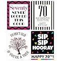 Chic 70th Birthday Wine Label Pack - Birthday Party Supplies, Ideas and Decorations - Funny Birthday Gifts for Women