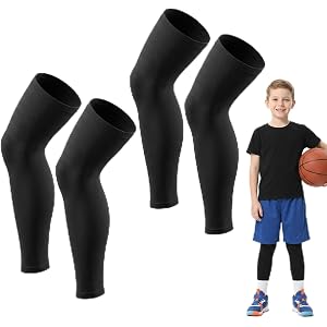 Nogeqi 2 Pairs Pre Cut Soccer Socks for Kids, Football Leg Sleeves for Kids | Kids Precut Soccer Socks, Pre Cut Soccer Sleeve