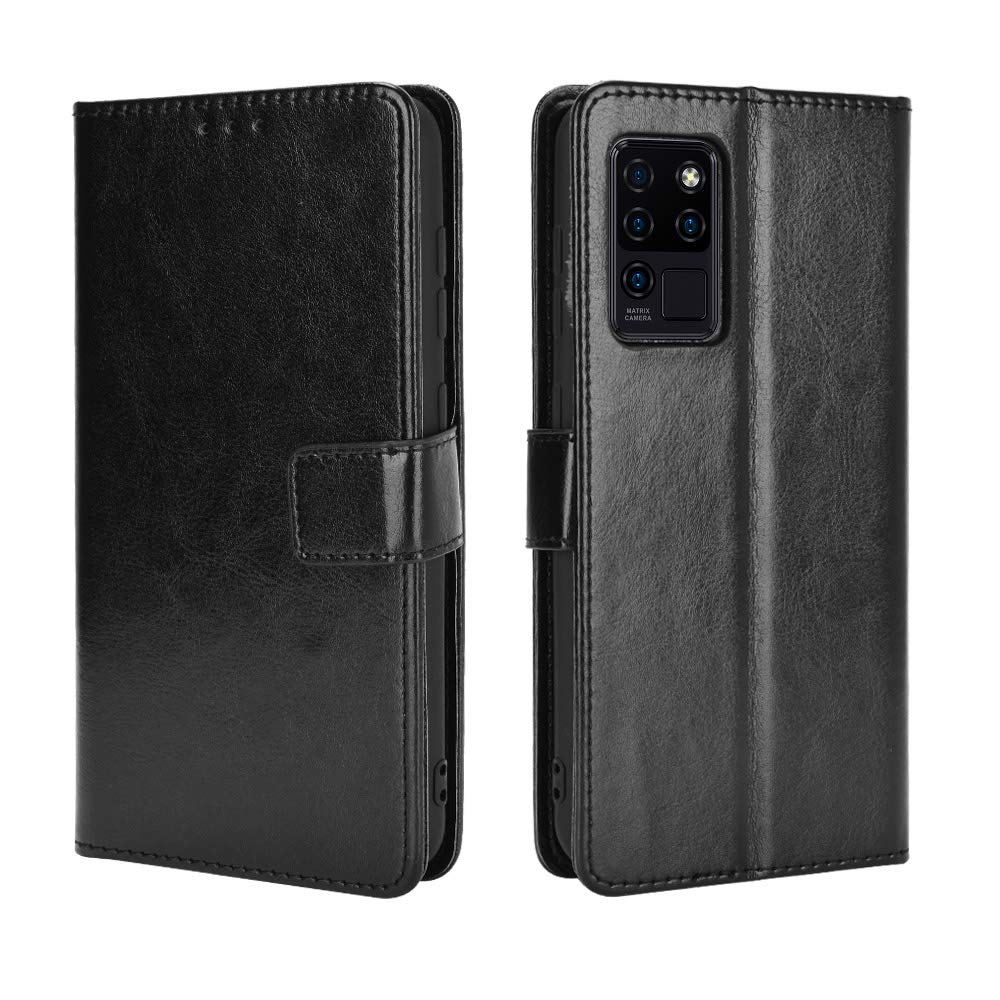 BellaCase Oukitel C21 Case [Wallet Case] [Kickstand] [Card Slots] [Magnetic Flip Cover] Compatible with Oukitel C21 Smartphone(Black)