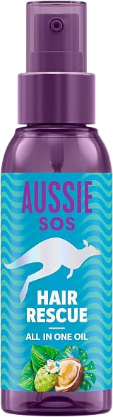 Aussie SOS Hair Rescue All In One Hair Oil 100ml Detangle Hydrate view 1