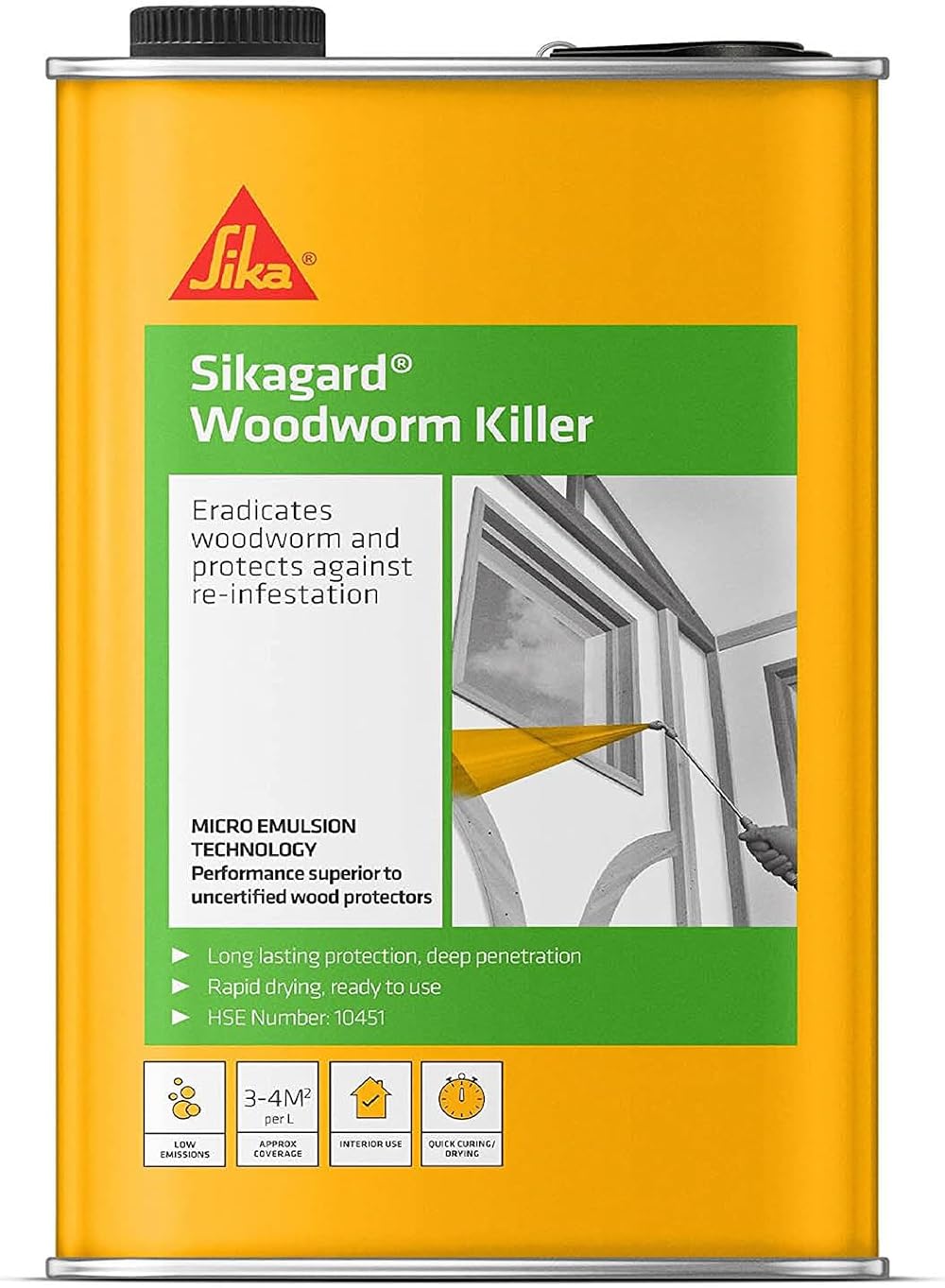 Sika Sikagard Woodworm Killer 5 Litre Non Flammable Clear