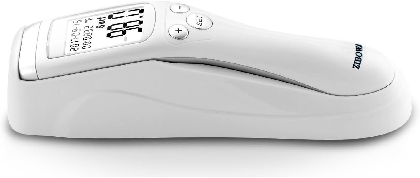 Infrared Forehead Thermometer Digital ZIBOWA Non Contact Medical Clinical Forehead Thermometer for Fever Measurement No Touch Instant Read for Baby, Child, Adults, Both Water, Surface & Room