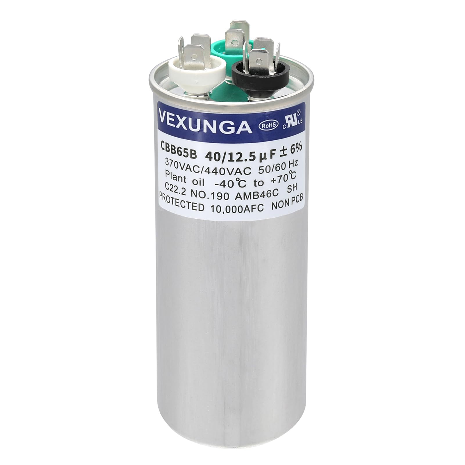 VEXUNGA 40/12.5 uF 40+12.5 MFD 370VAC or 440VAC