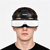 VISIONHMD Bigeyes H1 Video Glasses, 2D&amp;3D Head-Mounted Display with Dual LCD Screens, HDMI Input, Adjustable Lenses, Lightweight Personal Theater for Movies, Travel and FPV