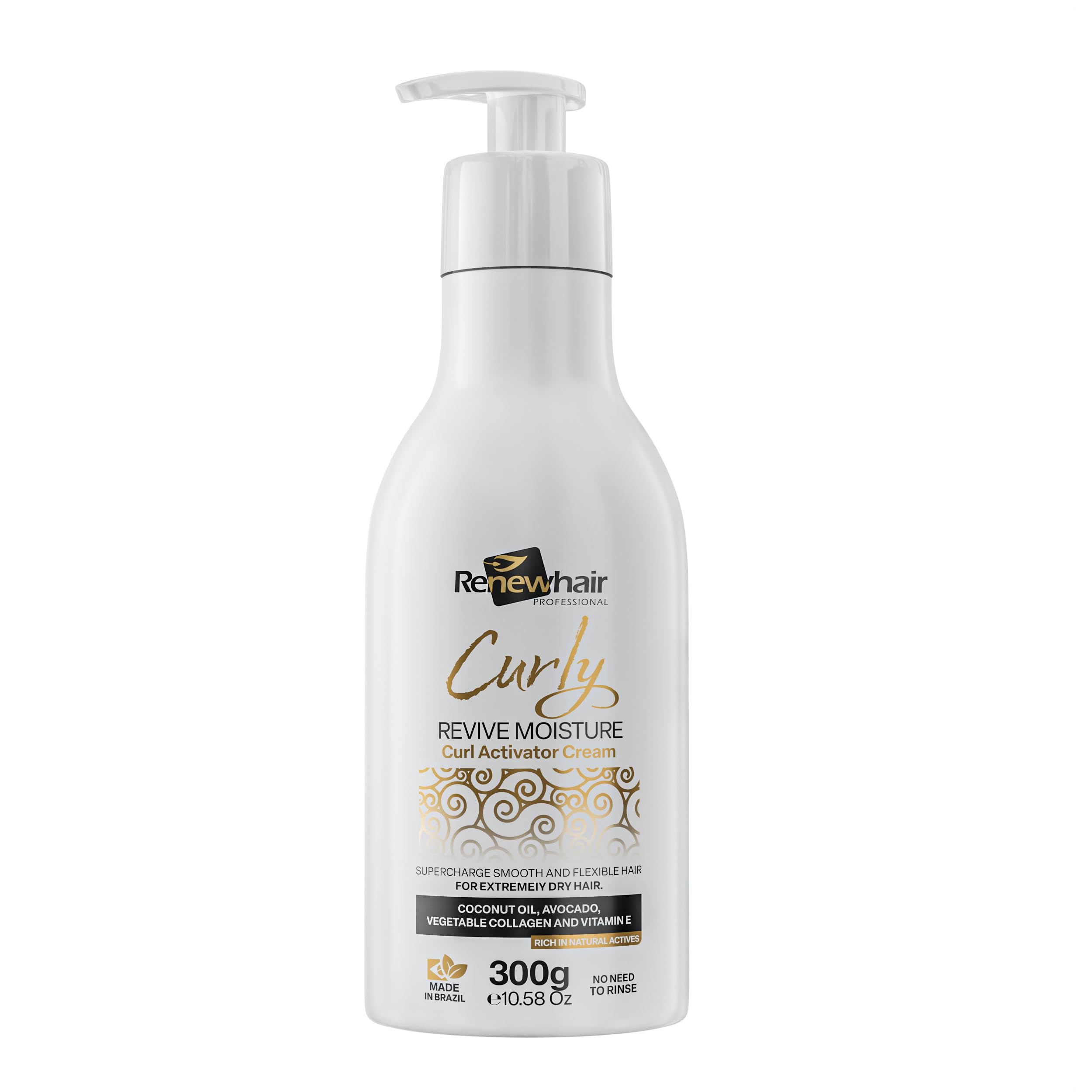Renew Hair Professional Revive Moisture Curly Cream activator Moisture 300gr Curl Defining, Anti Product For Curly or Wavy Hair Vegan 300gr.