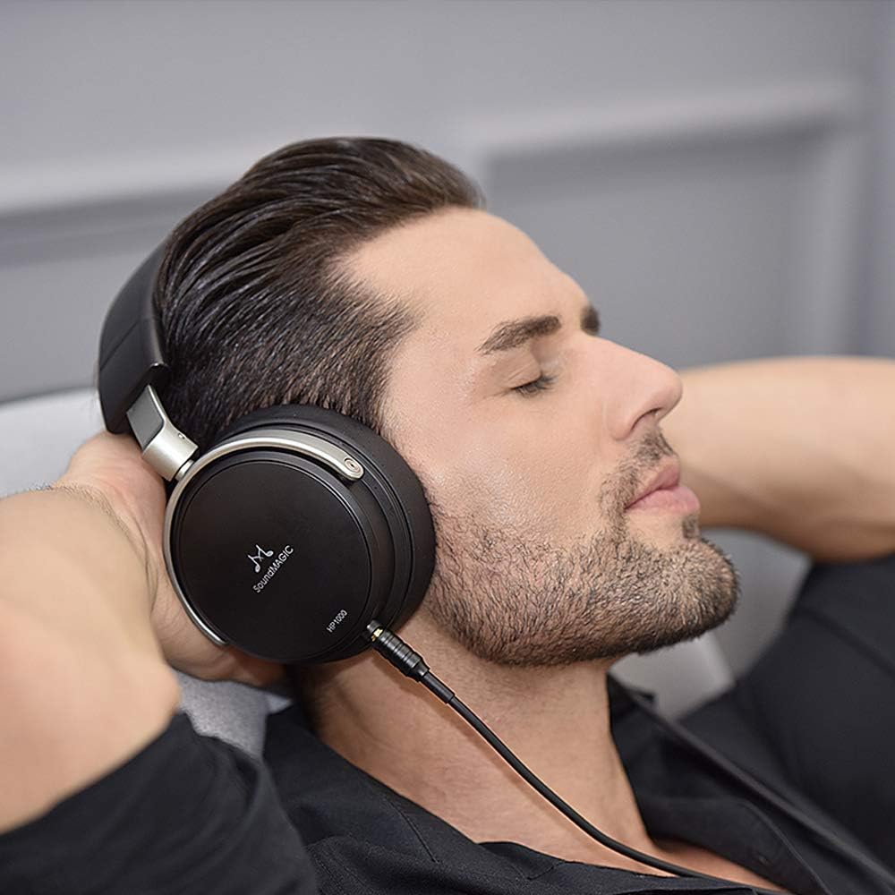 Soundmagic HP1000 Wired Closed Back Over Ear Audiophile Headphones HiFi Stereo Professional Premium Headset Noise Isolating Super Clear wide Soundstage for Musician with detachable Cable Black - Image 4