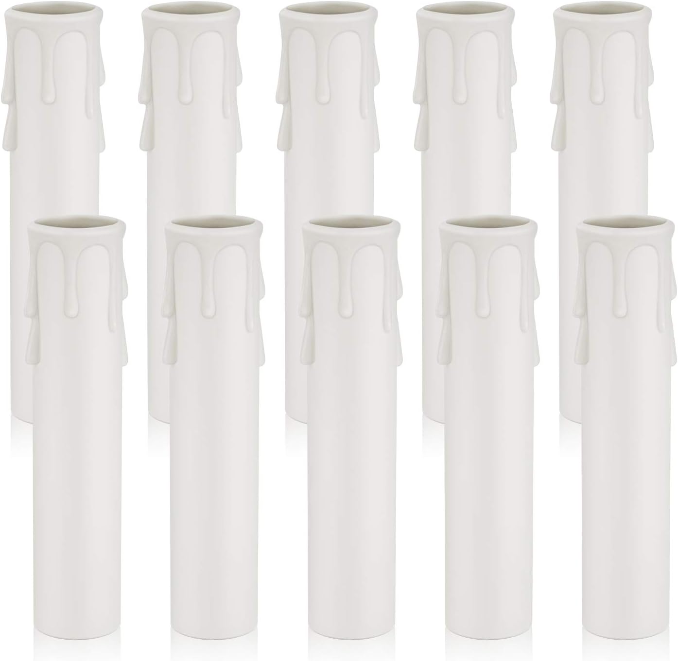 DiCUNO E12 Candle Socket Covers, 4 Inch Candelabra Base, Plastic Candle Covers Sleeves for