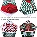 Dragon Squama Knit Christmas Stockings for Family Sets of 2 ¨C Red/White/Green Snowflake Knitted Hanging Bags Decor,Decorations Christmas Tree,Mantel, Acrylic/Polyester Blend/Wool, Red 1, 22
