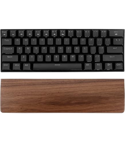 GK GAMAKAY Houten polssteun, 32,5 cm, compact, ergonomisch notenhout