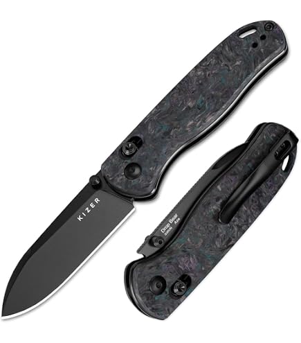 Amazon.com: Kizer Drop Bear EDC Folding Knife - Black Aluminum