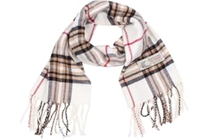 TZ Promise Tartan Plaid Cashmere Feel Classic Soft Luxurious Winter Scarf For Men Women