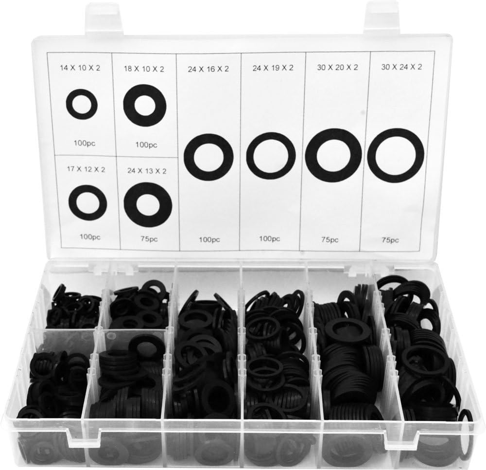 Swordfish 20010-725pc Rubber Flat Washer Assortment
